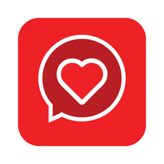 Minimal Love Messaging Vector Symbol.