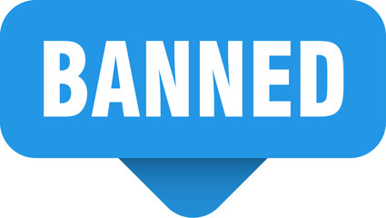 banned sticker. banned sign on transparent background