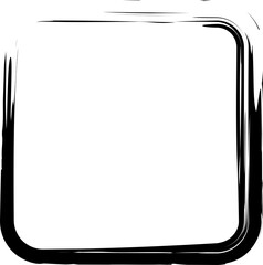 Rounded square brush strokes. Grunge design frames