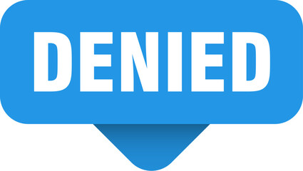 denied sticker. denied sign on transparent background