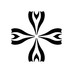 Obraz premium A single drawn snowflake. Doodle vector illustration. Isolated on a white background. Winter element for greeting cards, posters, covers, stickers, etc.