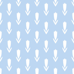 Vector seamless pattern with flowers. Botanical seamless pattern 