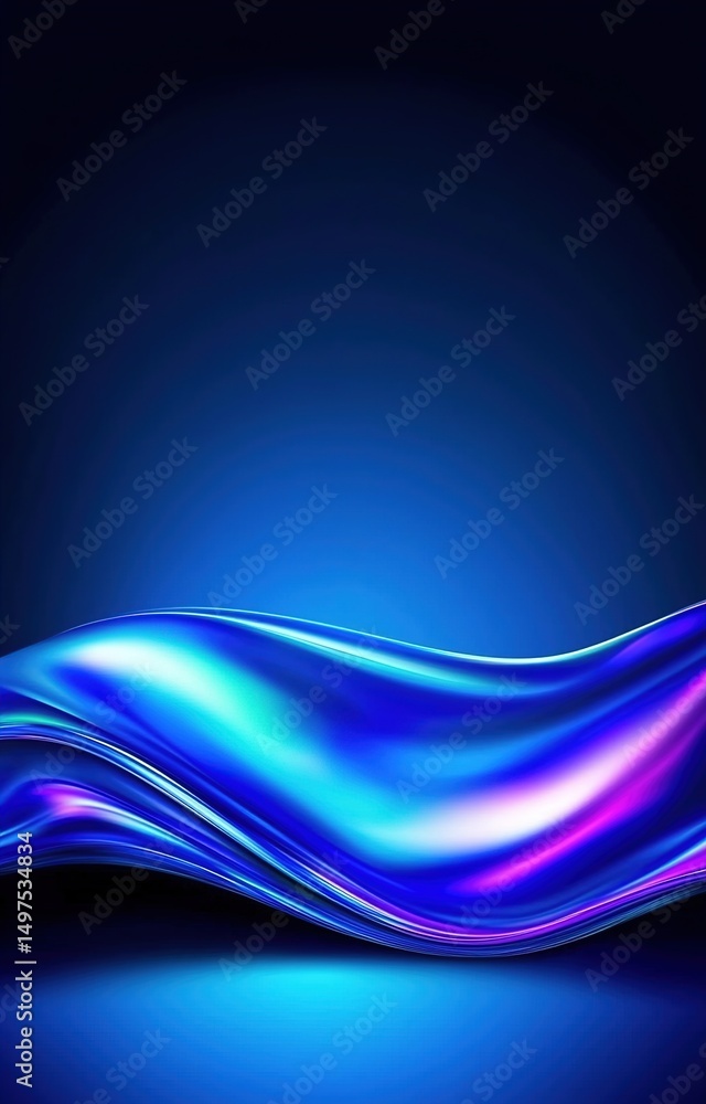 Wall mural abstract gradient background. ultraviolet glow on a dark abstract background