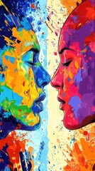 Mastering Your Mindset shown in vibrant pop art with bold color contrast of two minds: chaos vs clarity
