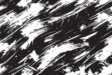 Dynamic Grunge Brush Stroke Texture Background in Black and White for Posters, Art, and Design