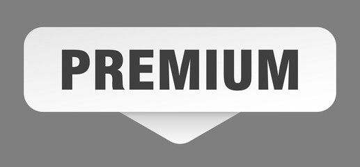 premium sticker. premium sign isolated on gray background