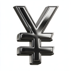 Obraz premium 3D Japanese Yen currency symbol in cartoon plastic style, clean and minimal design isolated on transparent background, perfect for finance graphics, UI icons or mobile apps.