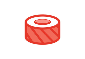 Minimalist Red Food Icon Collection – White Background