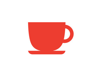 Minimalist Red Food Icon Collection – White Background