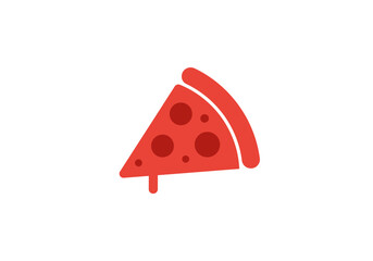 Minimalist Red Food Icon Collection – White Background