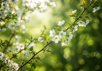 Cherry blossom branch spring season