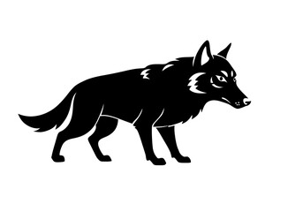 Stylized Black Animal Silhouettes with Expressive Features on White Background – Vector Art Set