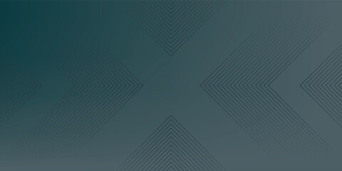 Black abstract long banner. Minimal gradient background with 3D arrows and copy space for text. Social media cover template. Raster illustration © RIDWAN