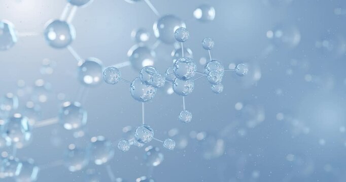 Sarin rotating 3D model of nerve agent, seamless looped video