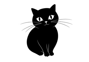 Stylized Black Animal Silhouettes with Expressive Features on White Background – Vector Art Set