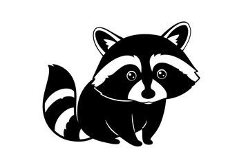 Stylized Black Animal Silhouettes with Expressive Features on White Background – Vector Art Set