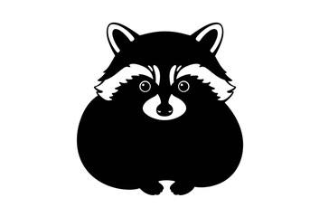 Stylized Black Animal Silhouettes with Expressive Features on White Background – Vector Art Set