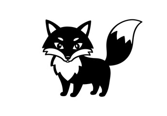 Stylized Black Animal Silhouettes with Expressive Features on White Background – Vector Art Set