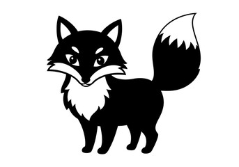 Stylized Black Animal Silhouettes with Expressive Features on White Background – Vector Art Set