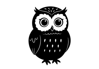 Stylized Black Animal Silhouettes with Expressive Features on White Background – Vector Art Set