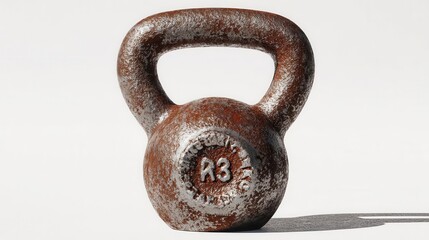 Rusty kettlebell fitness equipment