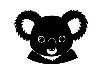 Stylized Black Animal Silhouettes with Expressive Features on White Background – Vector Art Set