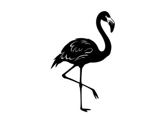 Stylized Black Animal Silhouettes with Expressive Features on White Background – Vector Art Set