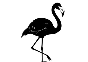 Stylized Black Animal Silhouettes with Expressive Features on White Background – Vector Art Set