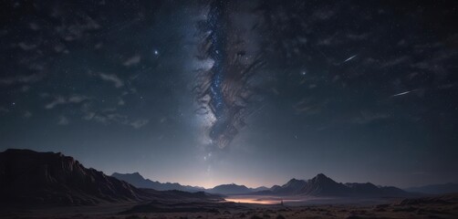 Vast, star-studded night sky, serene cosmic expanse ,  night,  universe