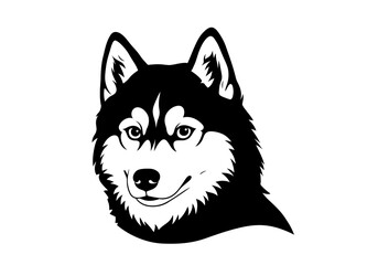 Stylized Black Animal Silhouettes with Expressive Features on White Background – Vector Art Set