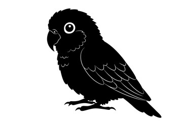 Stylized Black Animal Silhouettes with Expressive Features on White Background – Vector Art Set