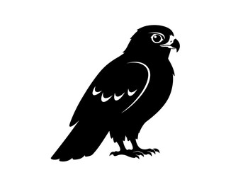 Stylized Black Animal Silhouettes with Expressive Features on White Background – Vector Art Set