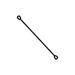 body bar black line icon for digital and print projects.