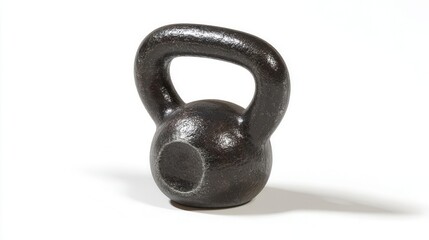 Dark gray kettlebell isolated