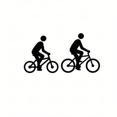 Naklejka premium children riding bicycles