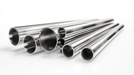 Stainless steel fabrication isolated on white background