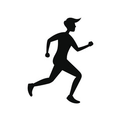 silhouette of a man running