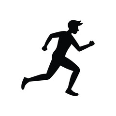 silhouette of running man