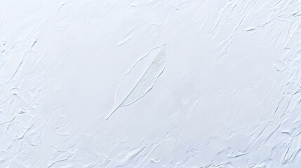 White Embossed Leaf on Textured Canvas Art