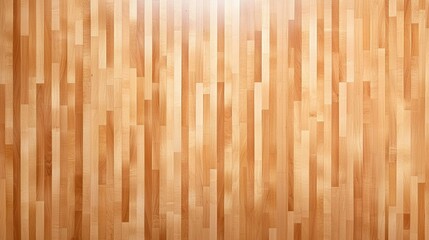 Fototapeta premium Stunning overhead shot of a well-maintained maple basketball court surface.