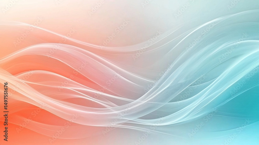 Poster pastel-colored design creating a calming atmosphere for digital screens.