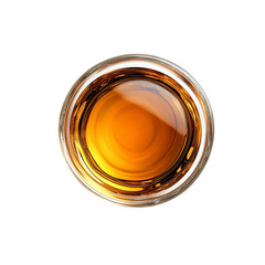 glass of beer on transparent background shot from overhead view [Transparent Background PNG]