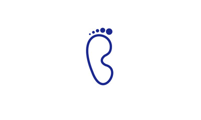 Footprints Blue