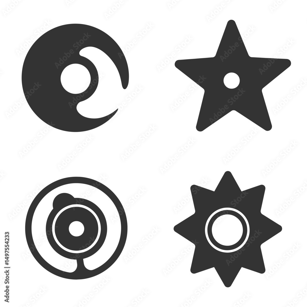 Poster abstract collection of simple geometric shapes for design and graphic resource