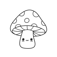 Kawaii Toddler Coloring Page Minimalist Black and White Line Arts