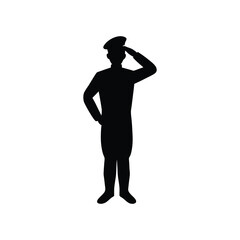 silhouette of a man in hat