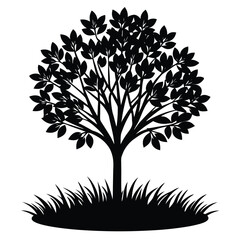 Naklejka premium illustration of green meadow bushes in 3d