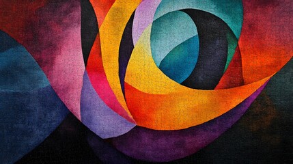 Fototapeta premium 69. Puzzle art blending geometric shapes and colors