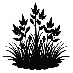 nature scene meadow bushes 3d illustration