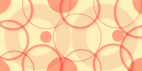 Abstract red circle background vector illustration.red monochromatic art deco vector seamless pattern. Geometric elements pattern.geometric background ideal for presentations, digital designs ETC.